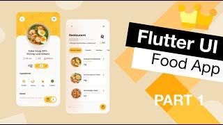 Flutter UI Food Delivery App Tutorial | App from Scratch Part 1