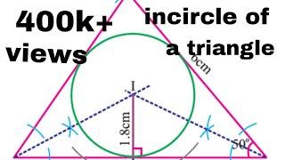 How to construct incircle of a triangle.