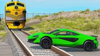 Cars vs Rails – BeamNG.Drive