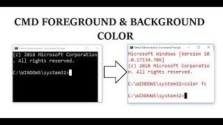 how to change foreground background color in command prompt cmd