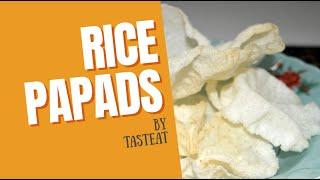 RICE PAPADS | quick & easy recipe | JAIN | Tasteat