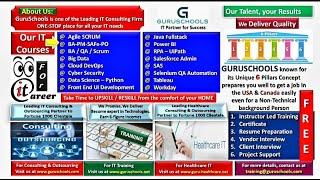 GURUSCHOOLS IT Training New Batch - PM, BA, QA & Scrum; Salesforce Admin; Selenium QA Automation