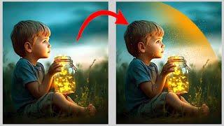 How to make dreamy glow bubble effect easily using Photoshop 2025 #photoshop #photo #phototips