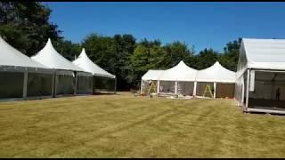 Marquee Riggers Building Marquees at Sliverstone 2018 | Contraband Crew