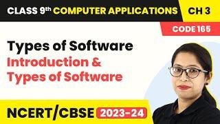 Types of Software - Introduction & Types of Software | Class 9 Computer Applications Chapter 3