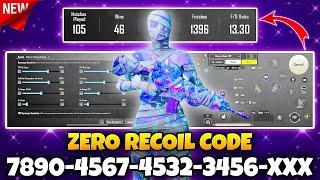 NEW UPDATE 3.2.0  BEST SENSITIVITY CODE + CONTROL SETTINGS PUBG MOBILE/BGMI | BEST 5 FINGER IPHONE