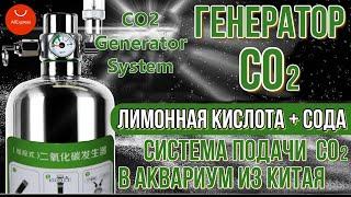 Генератор CO2 на  лимонной кислоте и соде в баллонном исполнении.  CO2 Generator Review.