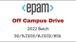 EPAM CAMPUS DRIVE / 2022 BATCH