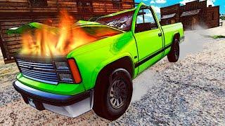 Escaping the POLICE in a BROKEN TRUCK in BeamNG Drive Mods!