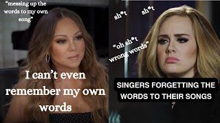 Famous Singers FORGETTING The Lyrics to their Songs!