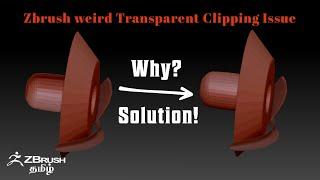 Zbrush showing weird clipping while importing model - Why & Solution | Zbrush Tamil