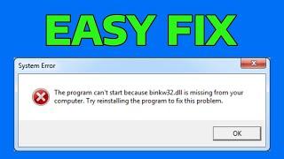 How To Fix binkw32.dll is Missing From Your Computer in Windows