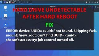 LINUX ERROR FIX: mount: /new_root: can't find UUID=uuid