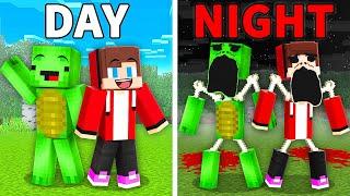 JJ and Mikey Became Scary at Night DAY VS NIGHT Challenge - BEST of Maizen COMPILATION FUNNY VIDEOS