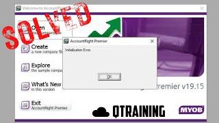 Solution: MYOB Initialisation Error