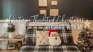 CHRISTMAS DECORATE WITH ME 2021 | Thrifted Vintage Cottage Christmas Decor Ideas