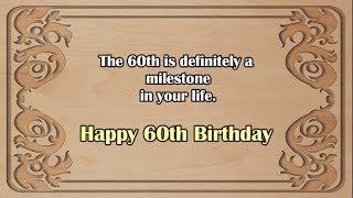 Happy 60th Birthday || 60th Birthday Wishes
