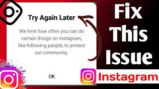 Instagram Try Again Later Problem Solve | Try Again Later Problem On Instagram | Try Again Later