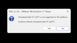 Virtualized Intel VTX or EPT is not supported on this platform