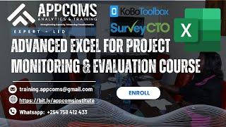 Training on Advanced Excel For Project Monitoring & Evaluation Course | AppComs Institute 2024