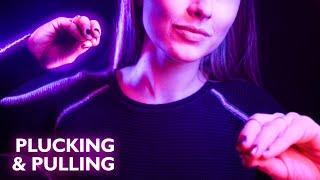 ASMR PLUCKING YOUR ANXIETY & INSOMNIA WITH HAND MOVEMENTS, MOUTH SOUNDS,BLOWING,AND BACKGROUND NOISE