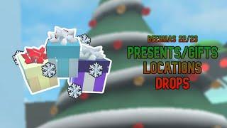 Every Gift/Present Location and Drops -  *BEESMAS 22/23* - Bee Swarm Simulator