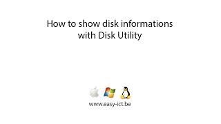 How to show disk informations with OS X Disk Utility