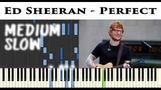 Ed Sheeran - Perfect | Synthesia Slow Piano Tutorial by James Morrison BCN