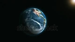 4k loop A view to the Earth from space. 3D Animation.