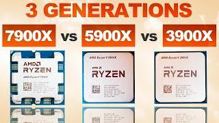 3 Generations TESTED! — AMD 7900X vs 5900X vs 3900X
