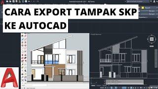 CARA EXPORT TAMPAK 3D SKETCHUP KE AUTOCAD TANPA GARIS BERTUMPUK