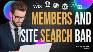 HOW TO MAKE WiX.COM WEBSITE? / Site Members and Search Bar Tutorial