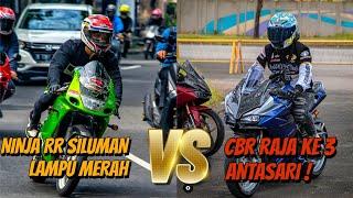 DI TIKTOK CBR 250 RR RAJA KE 3 TERCEPAT DI ANTASARI BAKU HANTAM NINJA RR SILUMAN LAMPU MERAH‼️