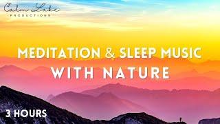 3 Hours Relaxing Sleep and Meditation Music with Beautiful Nature - Soothing Stress Relief Video