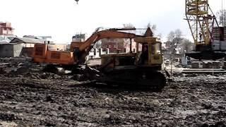 Old soviet dozer-TURBO Diesel sound!