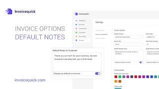 Default Notes to Customers on Invoice Quick