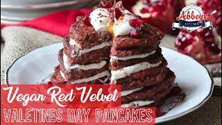 VEGAN Protein Red Velvet Pancakes | Valentine’s Day | Breakfast | Gluten Free