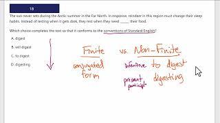 How to Solve DSAT  Form Structure and Sense - Finite or Non-Finite Verbs