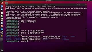 ubuntu  21.04 how to delete / remove postgresql (psql) & pgadmin4