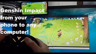 Play Genshin Impact (or any games) on any computer using your Android phone!