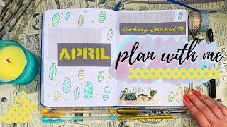 PLAN WITH ME APRIL 2021 : neon Easter egg theme bullet journal setup