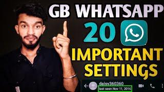 GB Whatsapp Hidden 20 Important Settings & Futures 2022 | Creator Help