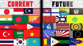 Future Evolution of All Asian Flags