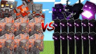 REDSTONE GOLEMS vs ENDERMEN in Mob Battle