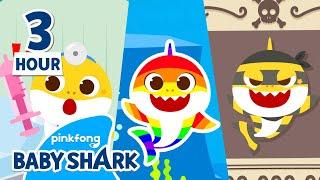 Baby Shark BEST Episodes 3hr | +Compilation | Story and Song for Kids | Baby Shark Official