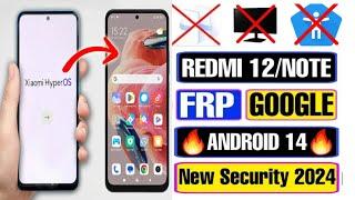 Xiaomi HyperOS Redmi 12 5g Frp Bypass Android 14 | Activity Launcher Not Work  Redmi 12 Frp Unlock