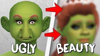 ФИОНА ИЗ ШРЕКА? ИЗ УРОДИНЫ В КРАСАВИЦУ! - UGLY TO BEAUTY THE SIMS 4