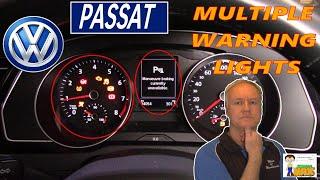 VW Passat Multiple Dash Warning Lights