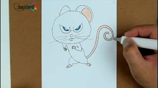 How to draw Mr. Feng From The Nut Job 2 Movie/Coloring/Drawing For Everyone37