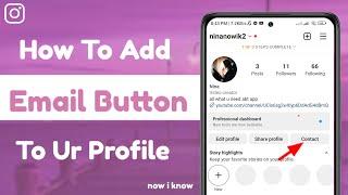 How To Add Email Button To Instagram Profile 2023